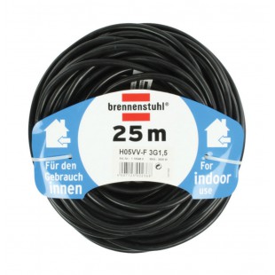 Câble d'alimentation Schuko Extension M - Schuko F Type F (CEE 7/4) - Type F (CEE 7/3) 25.0 m Noir