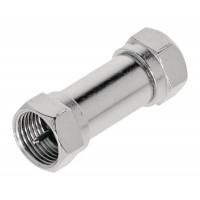 Adaptateur Coaxial F F mâle - F mâle Argent