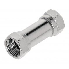 Adaptateur Coaxial F F mâle - F mâle Argent