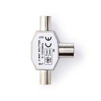 Répartiteur coaxial | 2x CEI (Coaxiaux) Mâles - CEI (Coaxial) Femelle | Métal