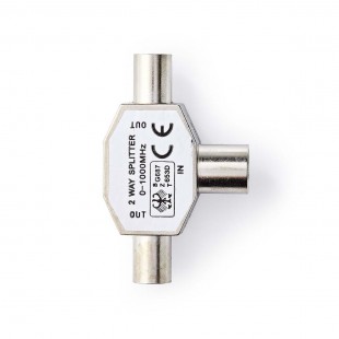 Répartiteur coaxial | 2x CEI (Coaxiaux) Mâles - CEI (Coaxial) Femelle | Métal