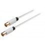 Câble antenne coaxial 90 dB Coax Mâle (IEC) - Coax Mâle (IEC) 1.00 m Blanc