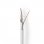 Câble Coaxial | Compatible 4G/LTE | 10,0 m | Mini-Bobine | Blanc