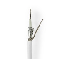 Câble Coaxial | RG58CU | 25,0 m | Boîte-Cadeau | Blanc