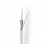 Câble Coaxial | RG59U | 10,0 m | Mini-Bobine | Blanc