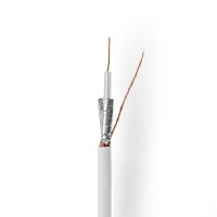 Câble Coaxial | RG59U | 10,0 m | Mini-Bobine | Blanc