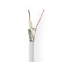 Câble Coaxial | RG6T | 10,0 m | Mini-Bobine | Blanc