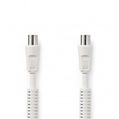 Câble coaxial 100 dB | CEI (Coaxial) Mâle - CEI (Coaxial) Femelle | 1,5 m | Blanc