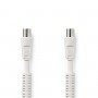 Câble coaxial 100 dB | CEI (Coaxial) Mâle - CEI (Coaxial) Femelle | 2,0 m | Blanc