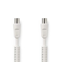 Câble coaxial 100 dB | CEI (Coaxial) Mâle - CEI (Coaxial) Femelle | 2,0 m | Blanc