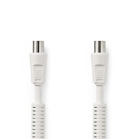 Câble coaxial 100 dB | CEI (Coaxial) Mâle - CEI (Coaxial) Femelle | 2,0 m | Blanc