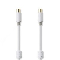 Câble coaxial 100 dB | CEI (Coaxial) Mâle - CEI (Coaxial) Mâle | 5,0 m | Blanc