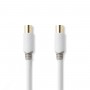 Câble Coaxial 100 dB | CEI (Coaxial) Mâle | CEI (Coaxial) Femelle | 1,0 m | Blanc