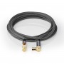 Câble Coaxial 100 dB | CEI (Coaxial) Mâle vers CEI (Coaxial) Femelle | Gris Métal | Câble Tressé