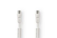Câble Coaxial 120 dB | CEI (Coaxial) Mâle - CEI (Coaxial) Femelle | 1,0 m | Blanc