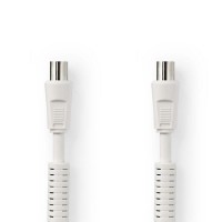 Câble Coaxial 120 dB | CEI (Coaxial) Mâle - CEI (Coaxial) Femelle | 1,5 m | Blanc