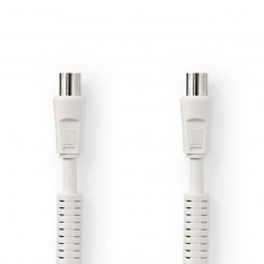 Câble Coaxial 120 dB | CEI (Coaxial) Mâle - CEI (Coaxial) Femelle | 10 m | Blanc