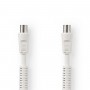 Câble Coaxial 120 dB | CEI (Coaxial) Mâle - CEI (Coaxial) Femelle | 15 m | Blanc