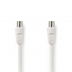 Câble coaxial 90 dB | CEI (Coaxial) Mâle - CEI (Coaxial) Femelle | 10 m | Blanc