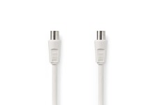 Câble coaxial 90 dB | CEI (Coaxial) Mâle - CEI (Coaxial) Femelle | 2,0 m | Blanc