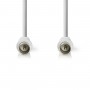 Câble coaxial 90 dB | CEI (Coaxial) Mâle - CEI (Coaxial) Mâle | 10 m | Blanc