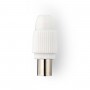 Lot de 2 : Connecteur CEI (Coaxial) | Homme - 2 pièces | Blanc