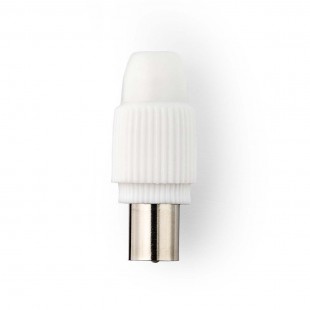 Lot de 2 : Connecteur CEI (Coaxial) | Homme - 2 pièces | Blanc