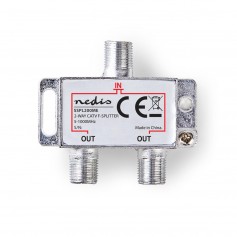 Répartiteur F CATV | Atténuation Max. de 4,2 dB | 5 - 1 000 MHz | 2 Sorties