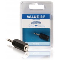 Adaptateur Jack stereo 3,5 mm mâle - 2,5 mm femelle Noir