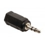 Adaptateur Jack stereo 3,5 mm mâle - 2,5 mm femelle Noir