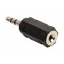 Adaptateur Jack stereo 3,5 mm mâle - 2,5 mm femelle Noir