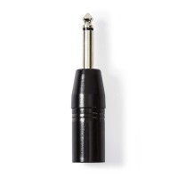 Adaptateur Mono XLR | XLR Mâle à 3 broches - 6,35 mm Mâle | Noir