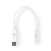 Adaptateur USB-C | USB-C Mâle vers 3,5 mm Femelle | 0,15 m | Blanc