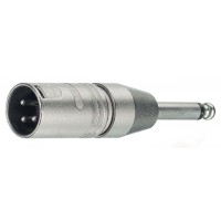 Adaptateur XLR XLR 3p Mâle - 6,35 mm, mâle Argent