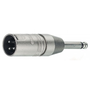 Adaptateur XLR XLR 3p Mâle - 6,35 mm, mâle Argent