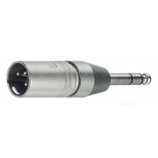 Adaptateur XLR XLR 3p Mâle - 6,35 mm, mâle Argent