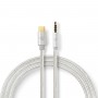 Câble Adaptateur USB-C pour Casque d'écoute | USB-C Mâle vers 3,5 mm Mâle | 1,00 m | Aluminium