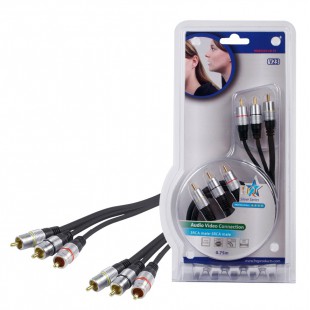 Haute qualité stereo RCA audio / video connection cable 0.75 m