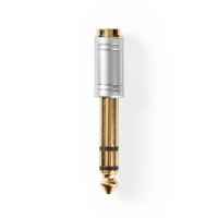Adaptateur Audio | Mâle 6,35 mm vers Femelle 3,5 mm | Métal | Argent