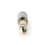 Adaptateur Audio | Mâle 6,35 mm vers Femelle 3,5 mm | Métal | Argent