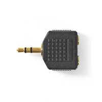 Adaptateur Audio Stéréo | 3,5 mm Mâle - 2x 3,5 mm Femelles | 10 pièces | Noir