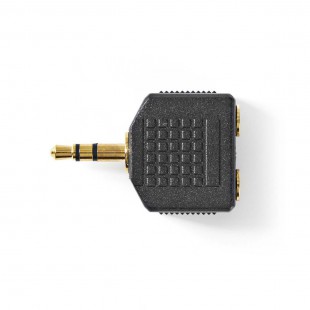 Adaptateur Audio Stéréo | 3,5 mm Mâle - 2x 3,5 mm Femelles | 10 pièces | Noir