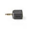 Adaptateur Audio Stéréo | 3,5 mm Mâle - 2x 3,5 mm Femelles | 10 pièces | Noir