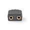 Adaptateur Audio Stéréo | 3,5 mm Mâle - 2x 3,5 mm Femelles | 10 pièces | Noir