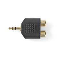 Adaptateur Audio Stéréo | 3,5 mm Mâle - 2x RCA Femelles | 10 pièces | Noir