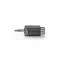 Adaptateur Audio Stéréo | 3,5 mm Mâle - 2x RCA Femelles | Noir