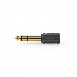 Adaptateur Audio Stéréo | 6,35 mm Mâle - 3,5 mm Femelle | 10 pièces | Noir