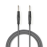 Câble Audio Asymétrique | 6,35 mm Mâle - 6,35 mm Mâle | 1,5 m | Gris