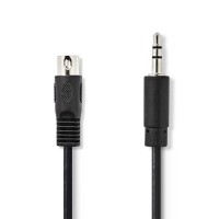 Câble audio DIN | DIN Mâle à 5 Broches - 3,5 mm Mâle | 1,0 m | Noir