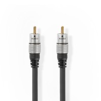 Câble Audio Numérique | Mâle RCA vers Mâle RCA | 2,50 m | Anthracite